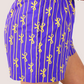 Bows And Goals Boxer Shorts- Purple/Yellow