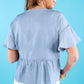 Graceful Flare Chambray Top