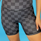 Check Back Biker Shorts
