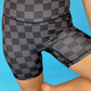 Check Back Biker Shorts