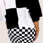 Checkerboard Mini Skirt- Black/White