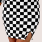 Checkerboard Mini Skirt- Black/White