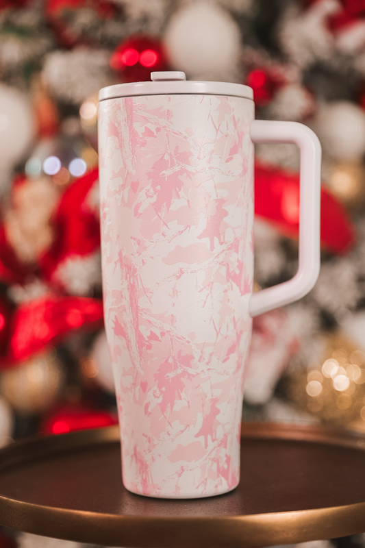 Chloe Camo Sleek Tumbler- Pink