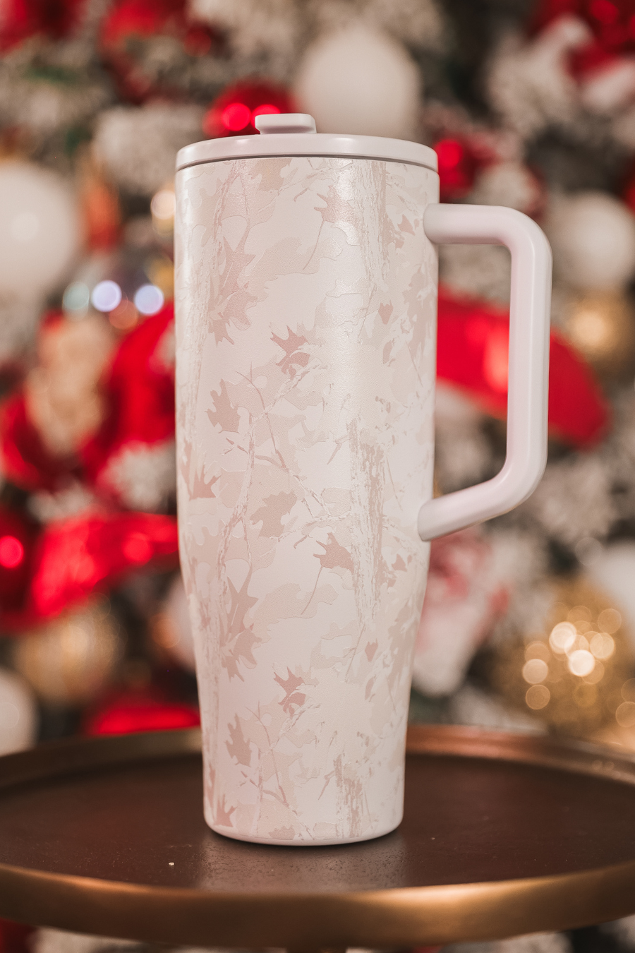 Chloe Camo Sleek Tumbler- White