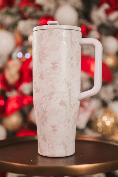 Chloe Camo Sleek Tumbler- White