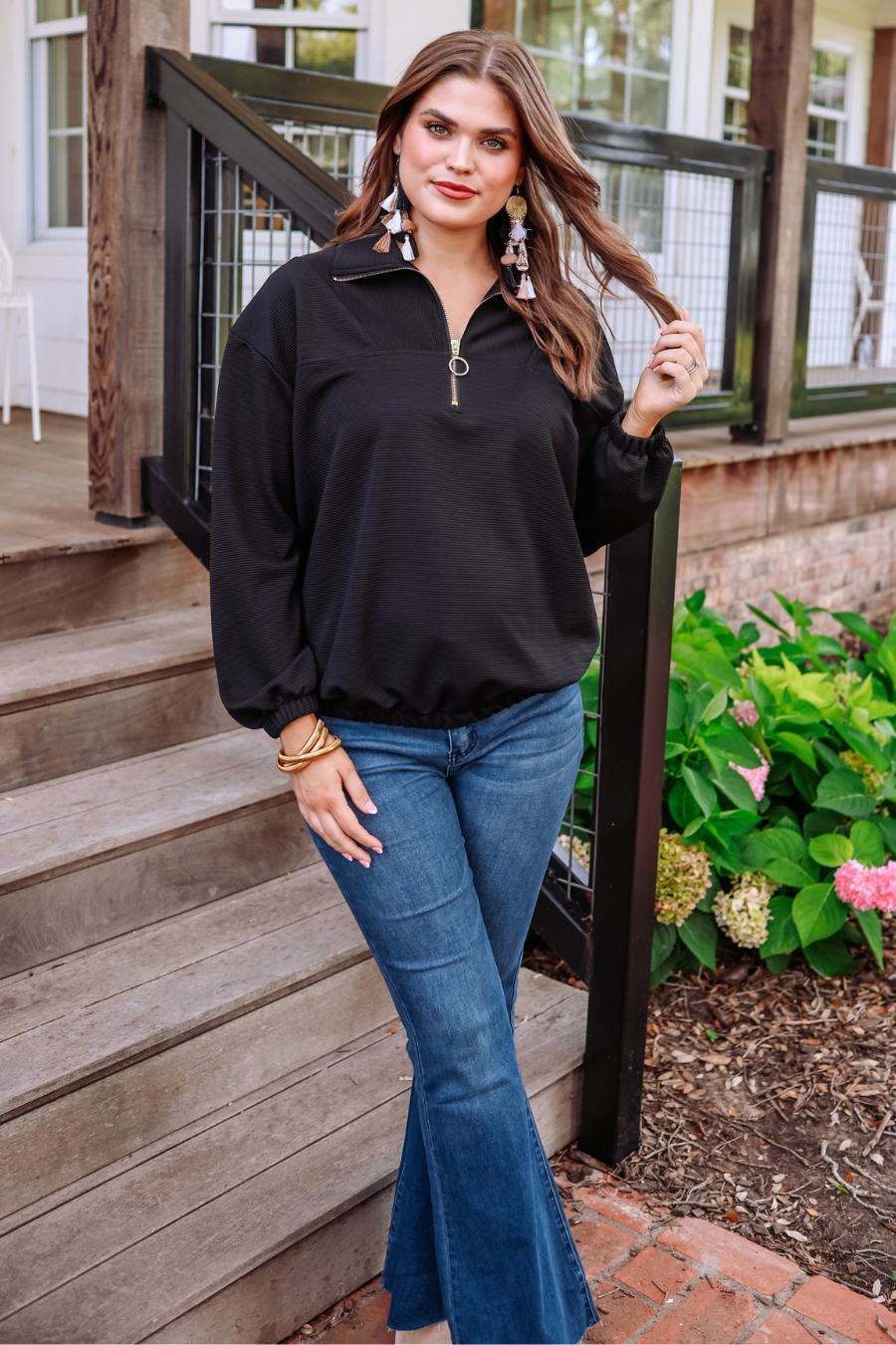 Levi Ribbed Quarter Zip Pullover