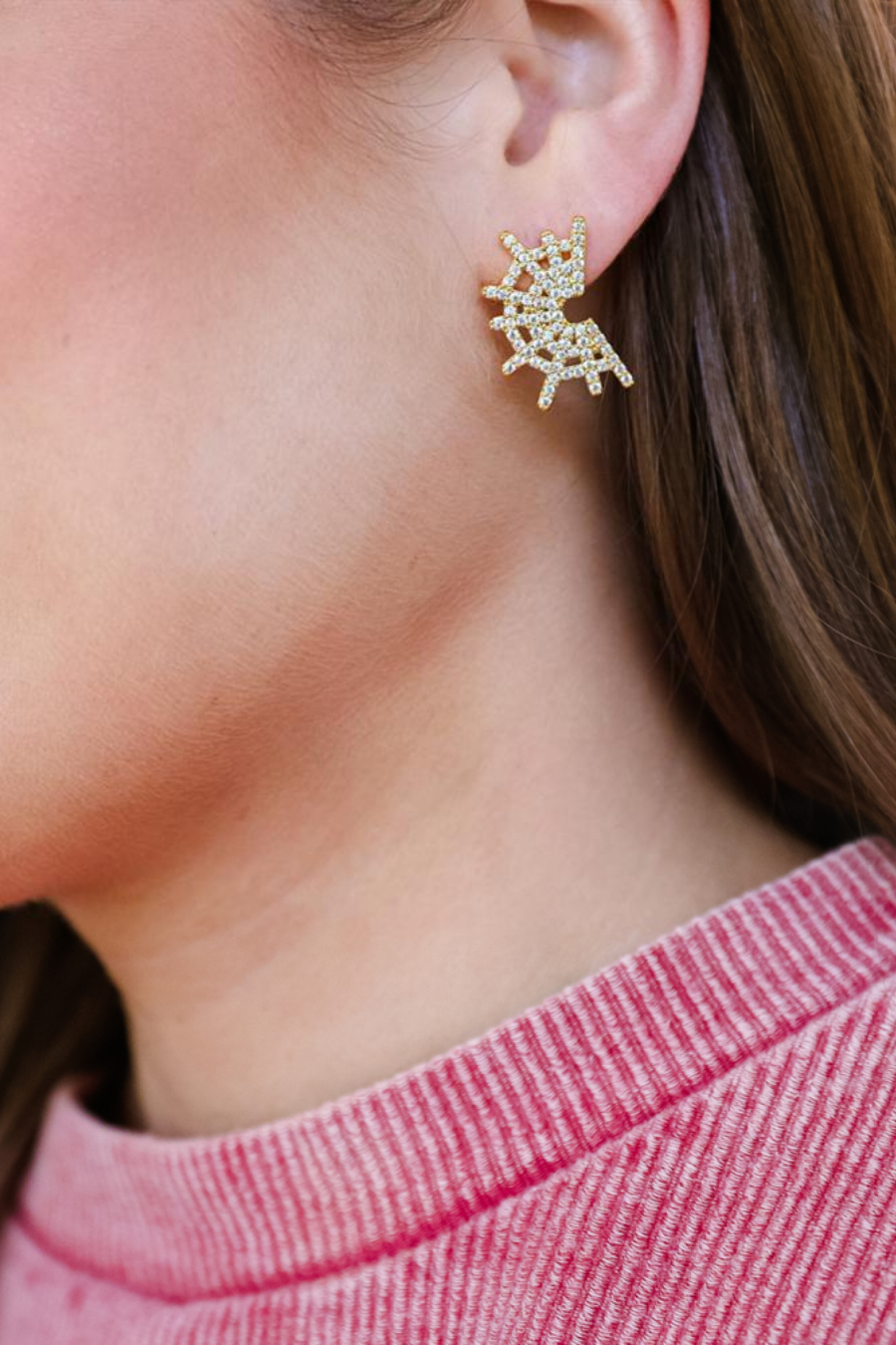 Rhinestone Cobweb Earrings