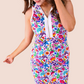 Everyday Zipper Dress, Fiesta Time White