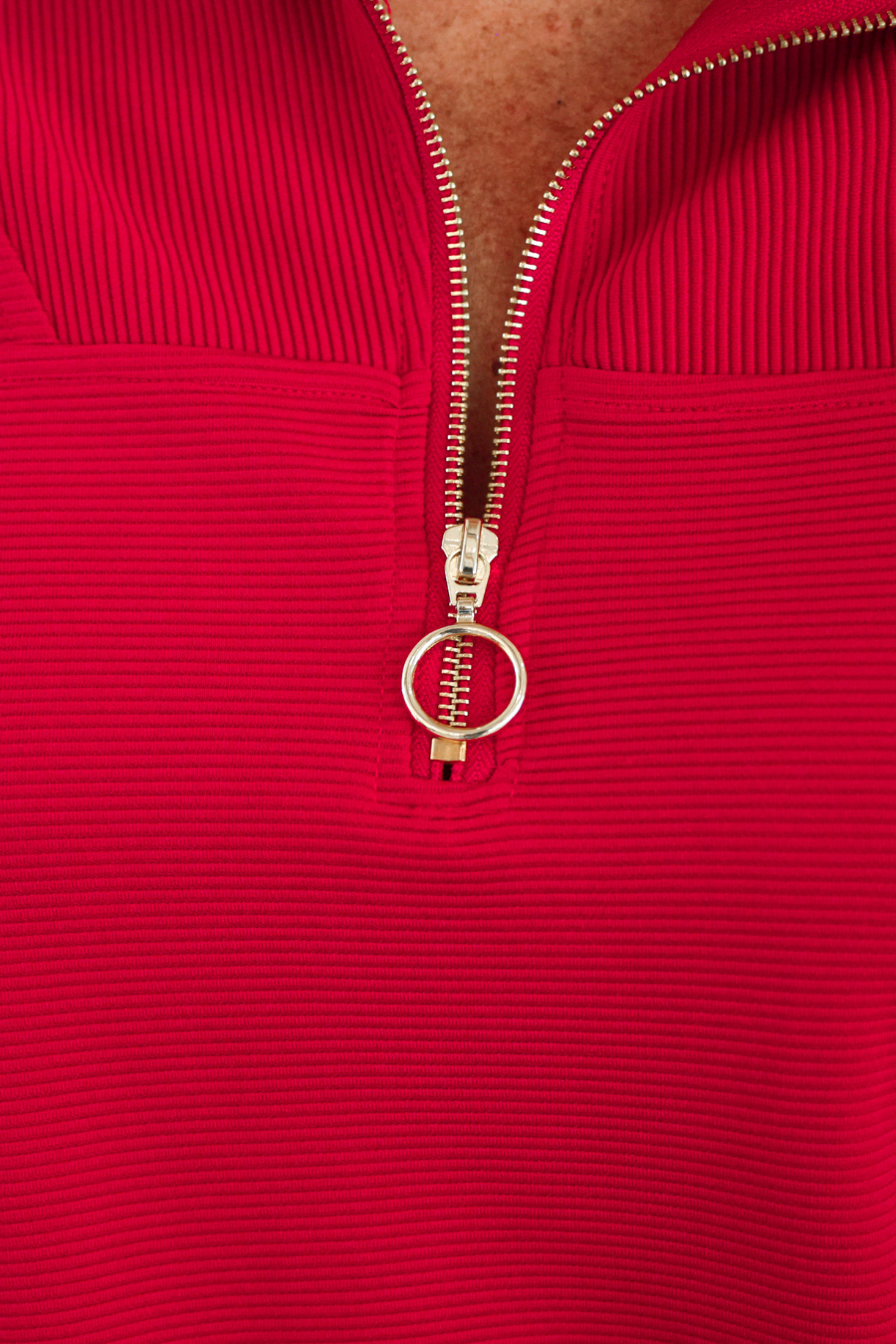 Levi Ribbed Quarter Zip Pullover