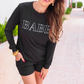 Babe Embroidered Ribbed Set
