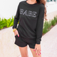 Babe Embroidered Ribbed Set