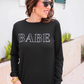 Babe Embroidered Ribbed Set