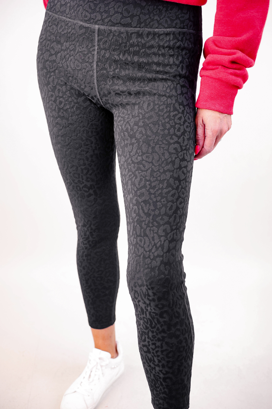 Textured Leopard Leggings