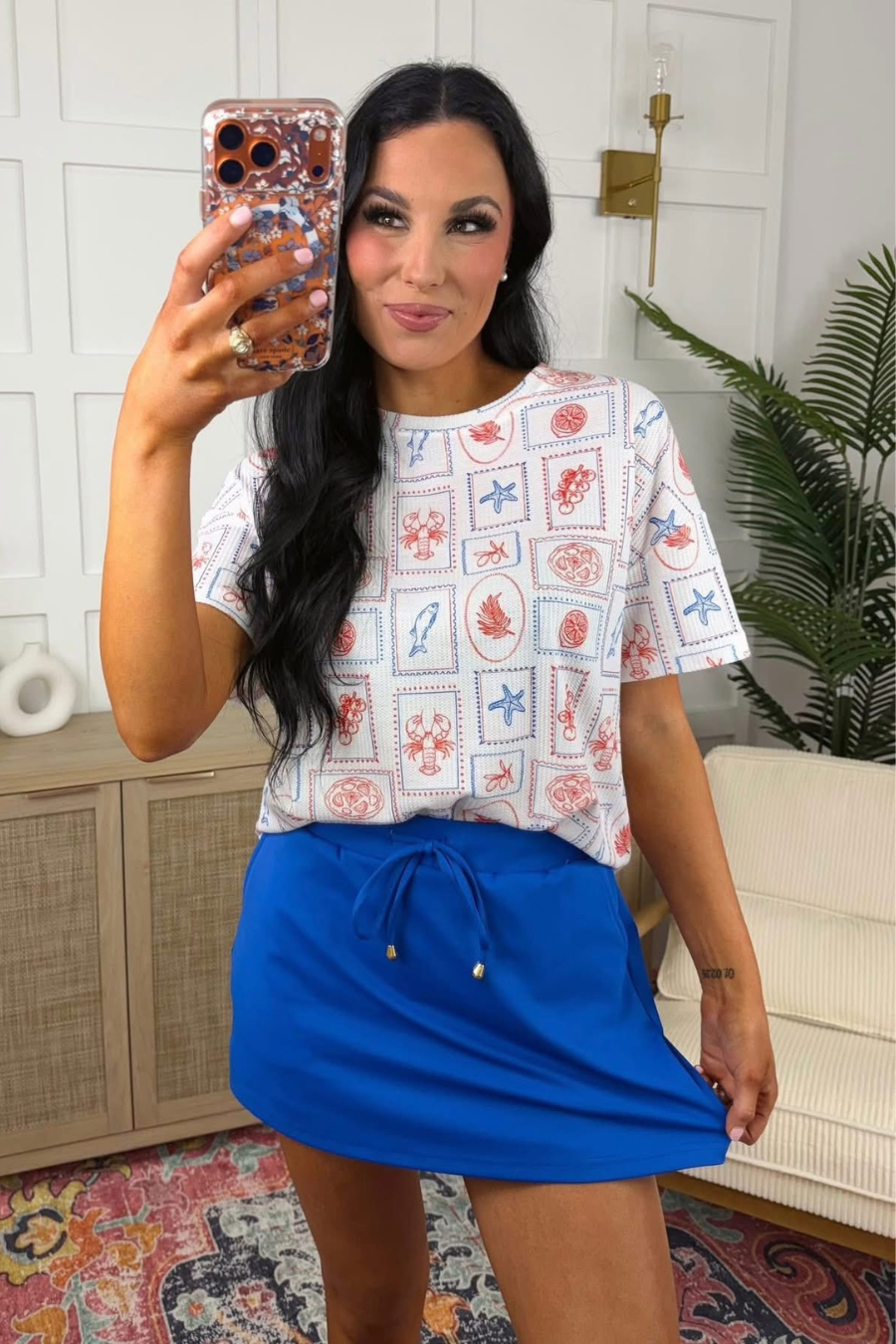 Weekend Waffle Tee- Coastal Vibes