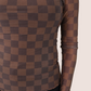 Keigan Mesh Top- Chocolate Checkered