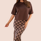 Midi Skirt- Chocolate Checkered