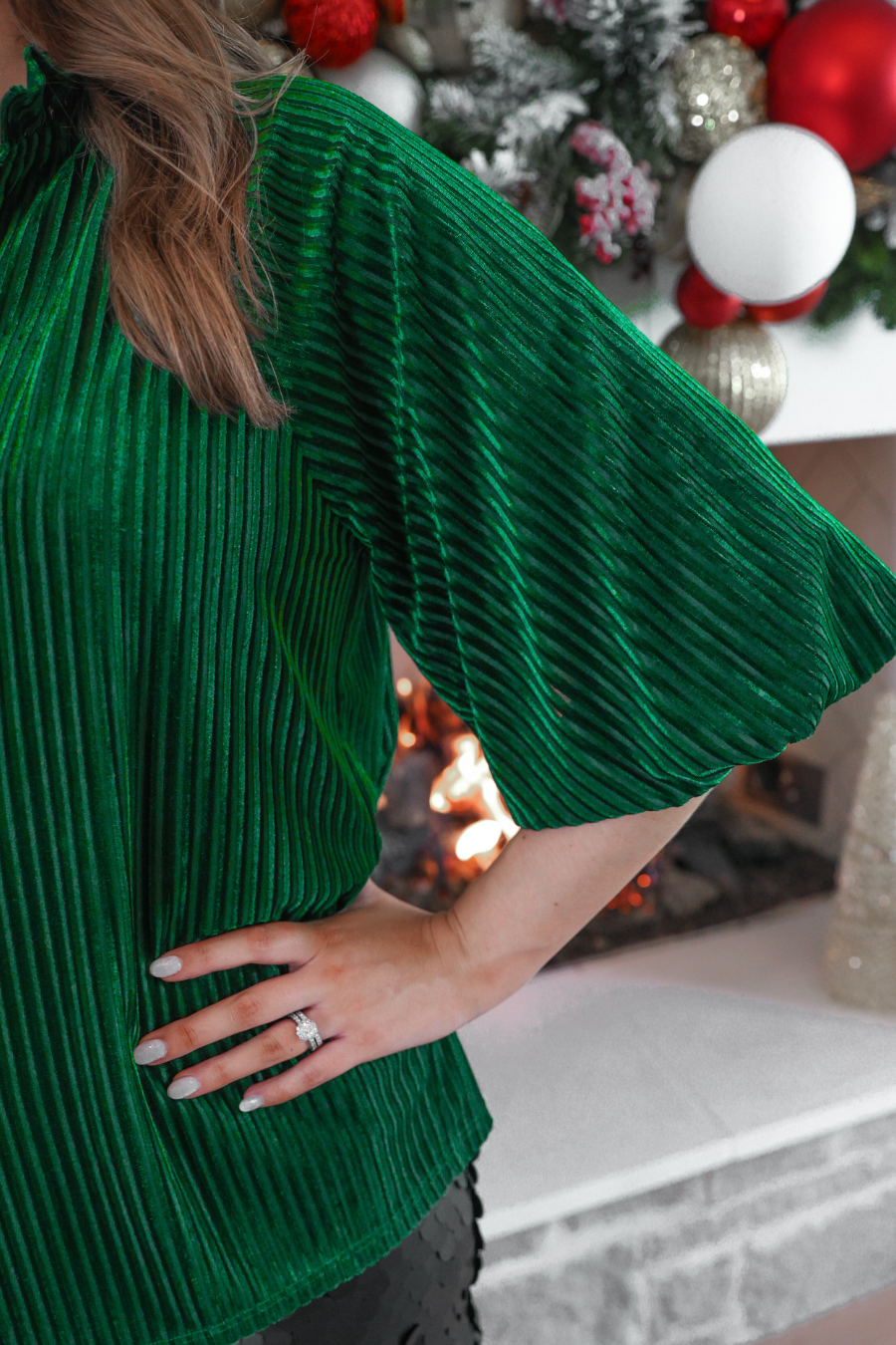 Eve Striped Velvet Top