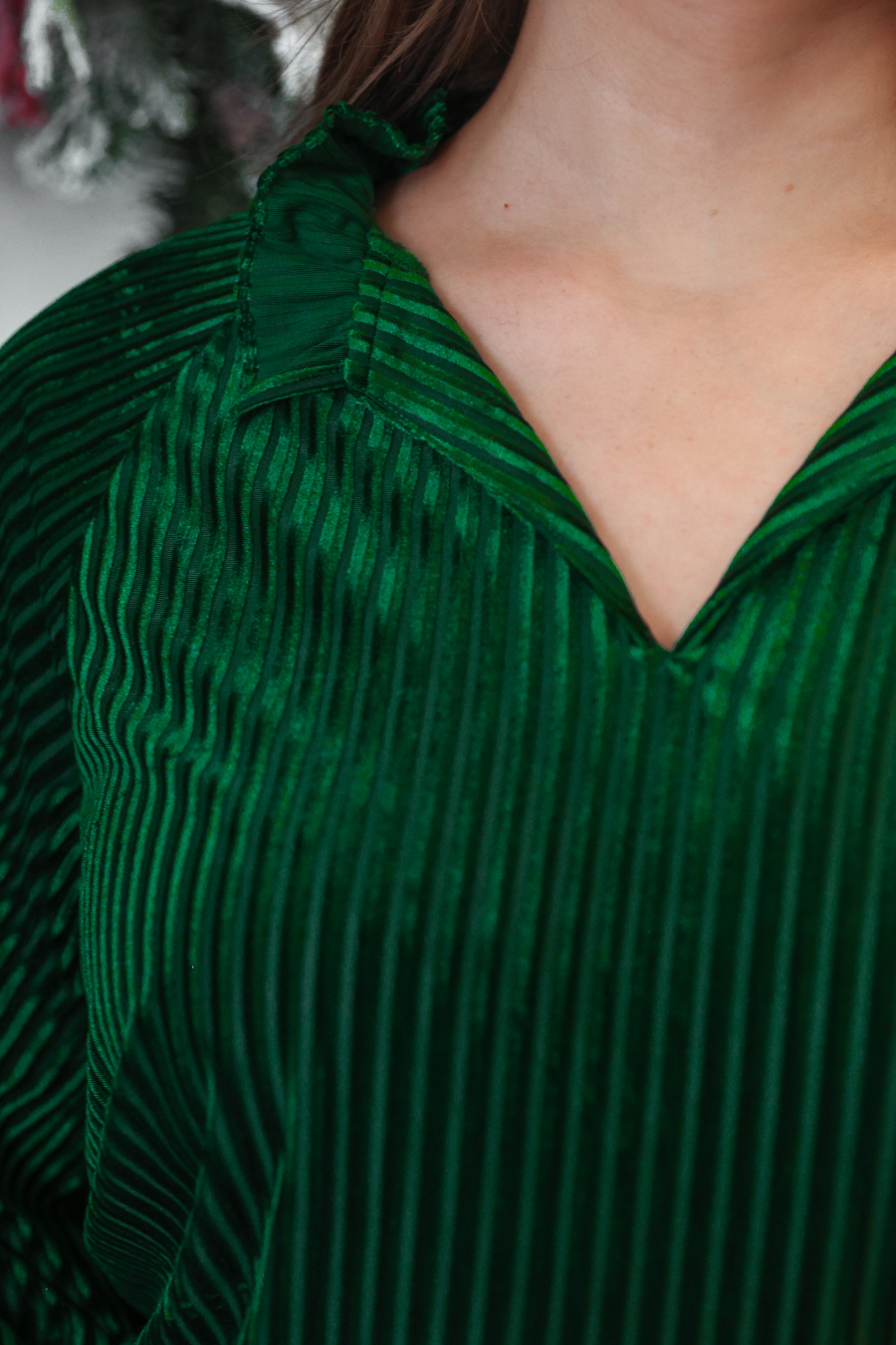 Eve Striped Velvet Top