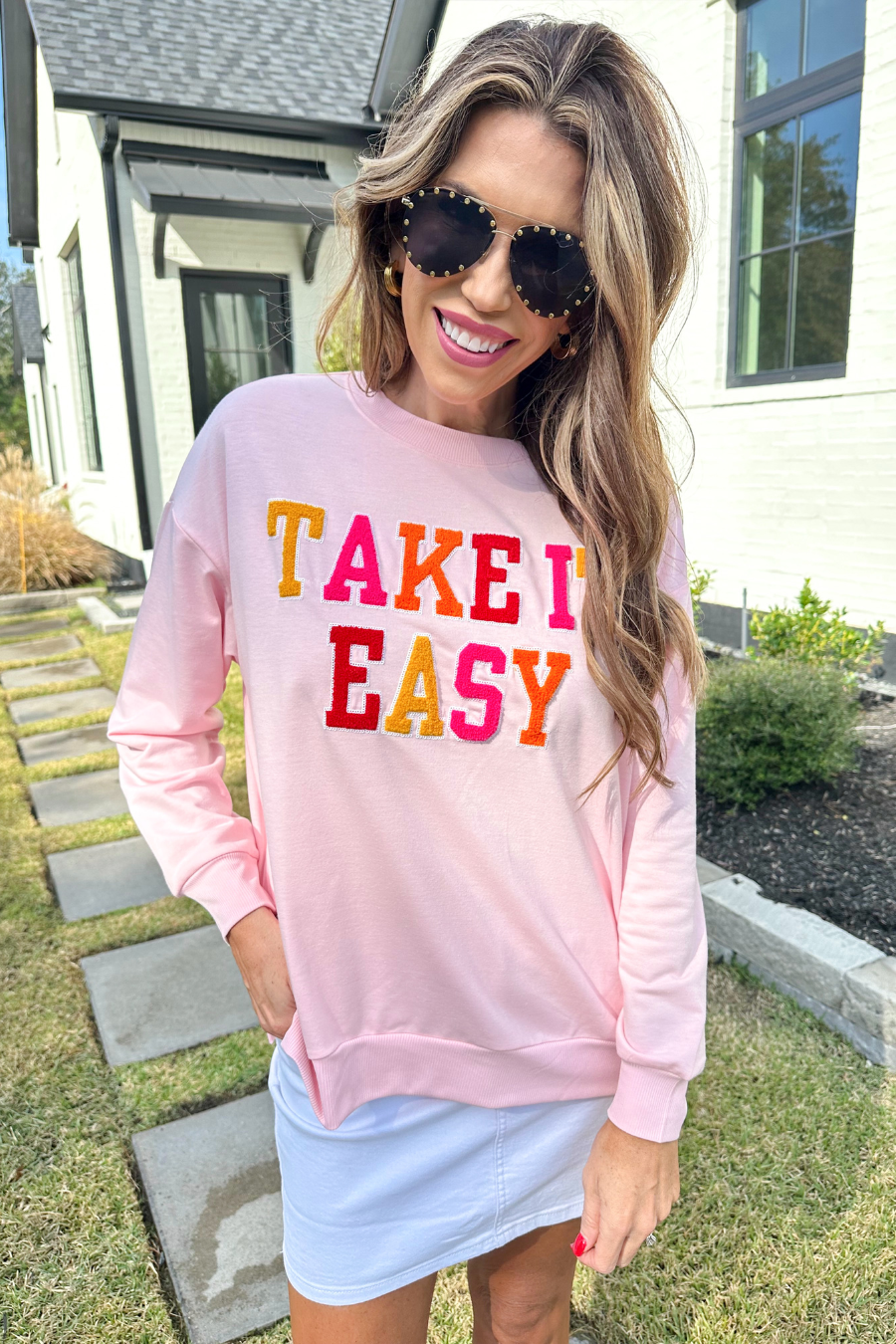 Take It Easy Patch Pullover