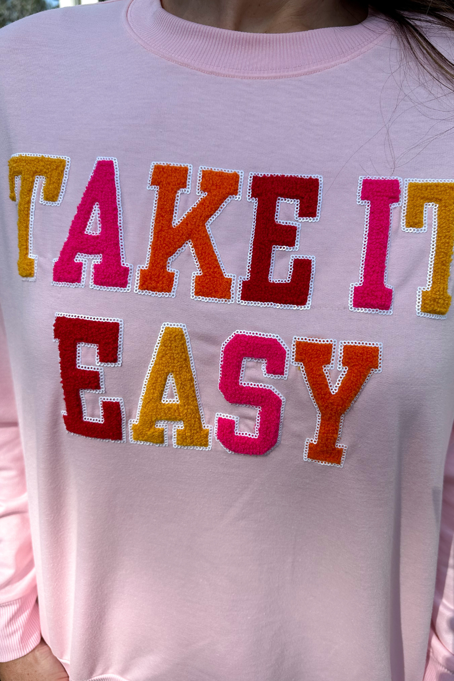 Take It Easy Patch Pullover