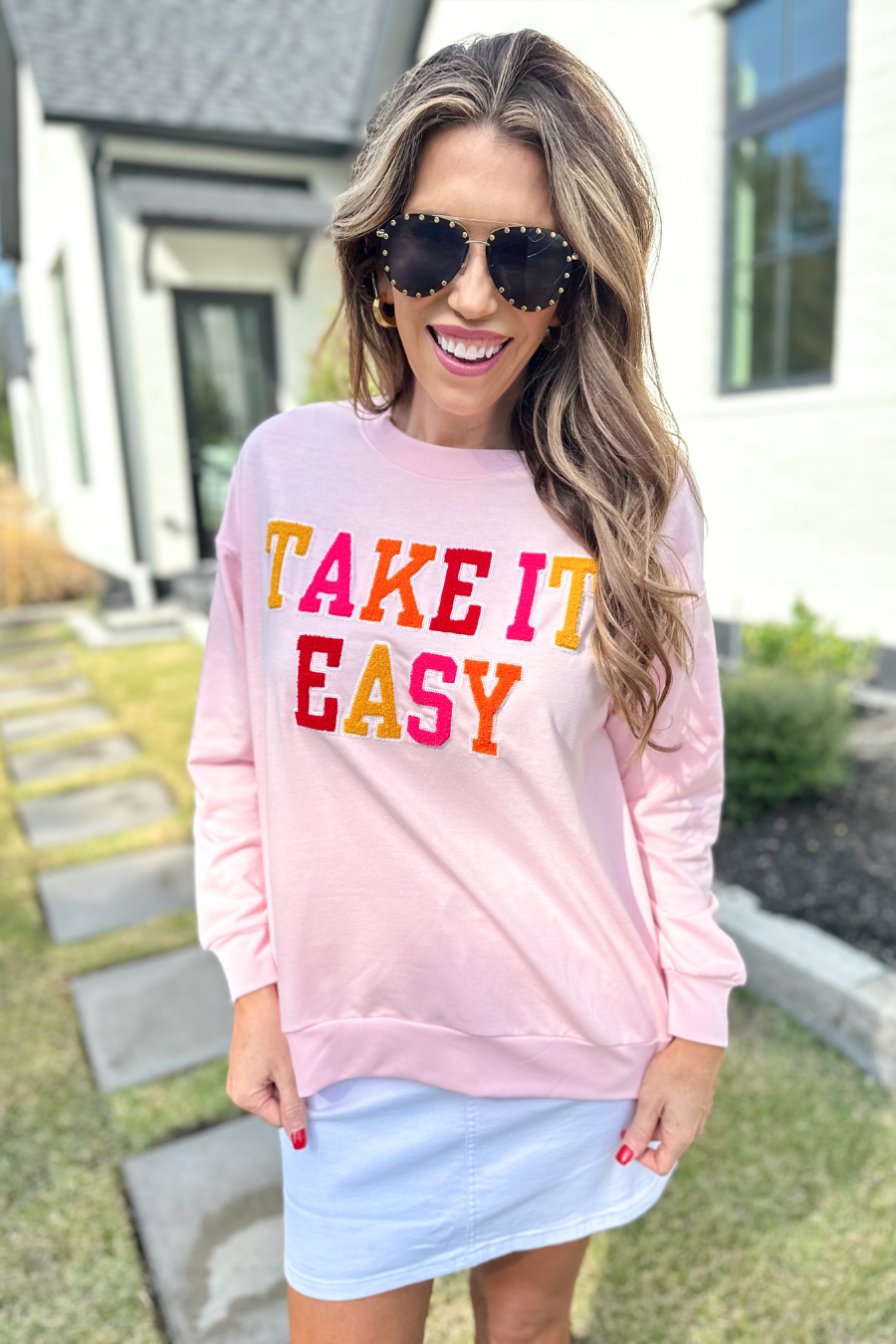 Take It Easy Patch Pullover