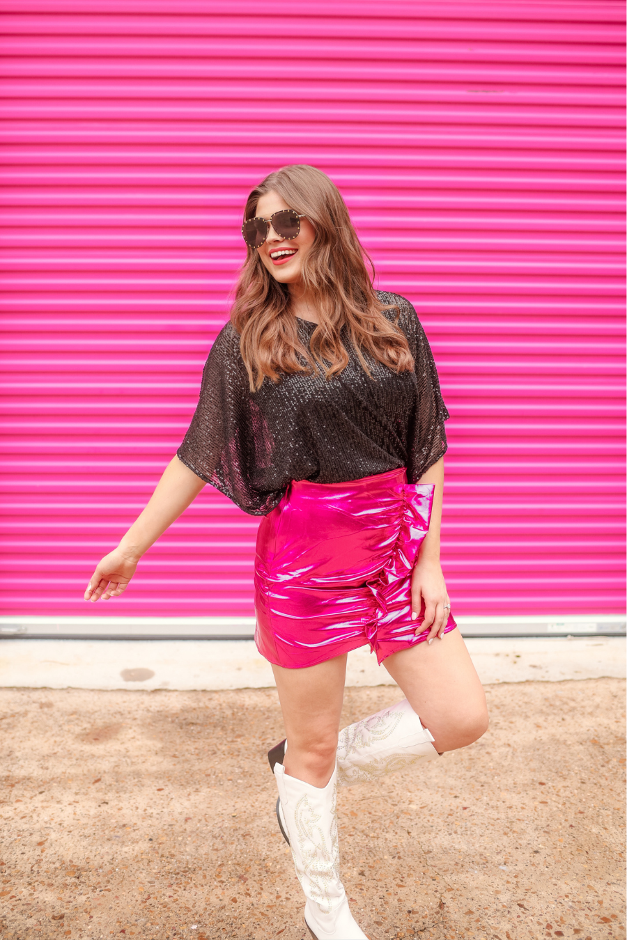 Haute In Here Metallic Skirt