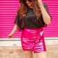 Haute In Here Metallic Skirt