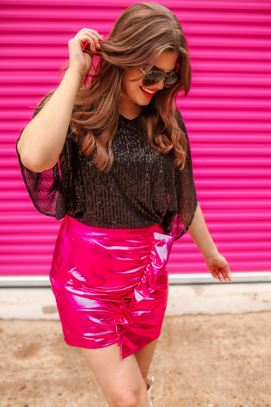 Haute In Here Metallic Skirt