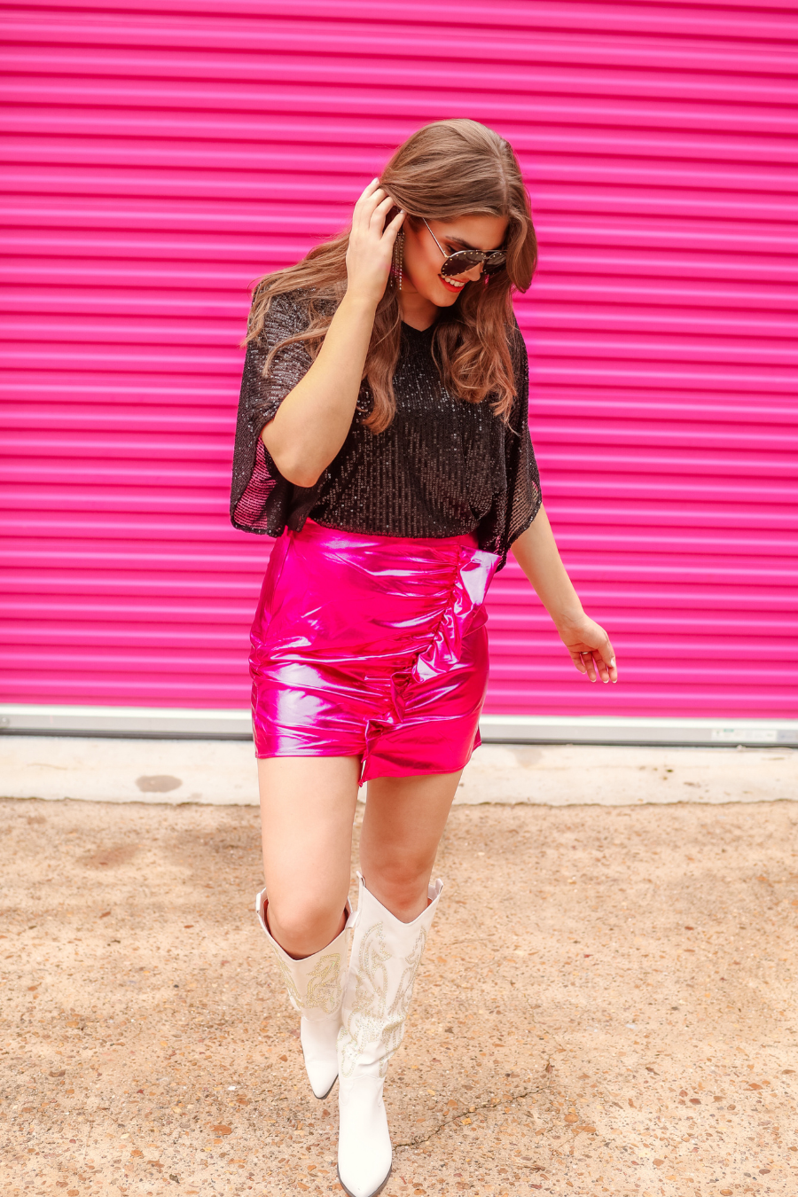 Haute In Here Metallic Skirt