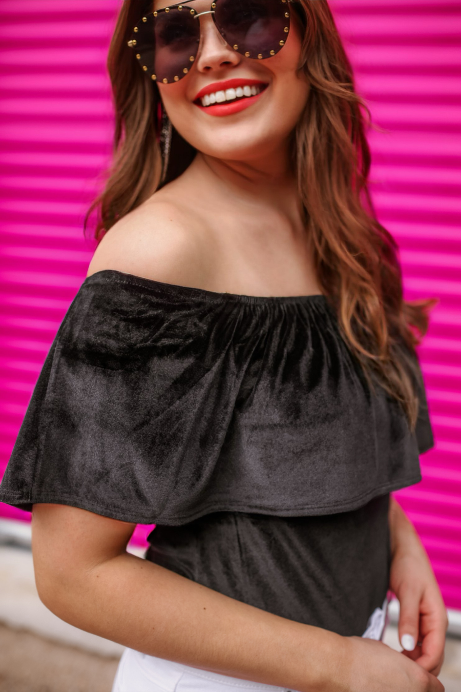 Just A Crush Velvet Bodysuit