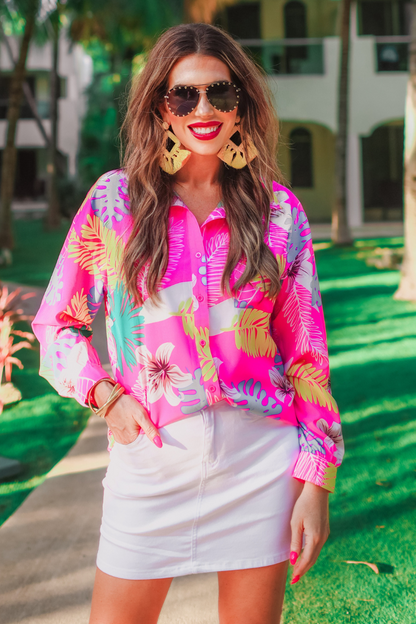 Trip To The Keys Button Up Top