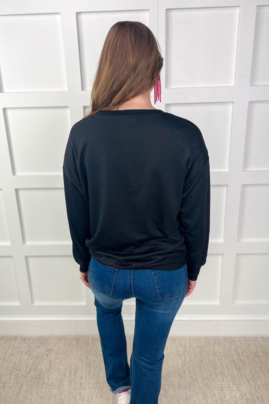 Let's Go Girls Sequin Patch Sweatshirt