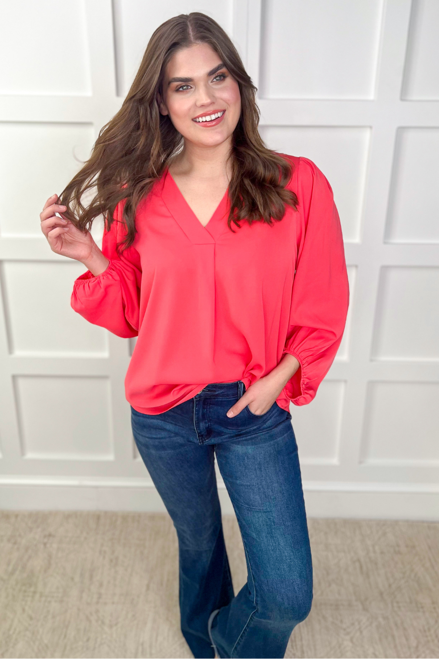 Jamie Balloon Sleeve Top - Jess Lea Wholesale