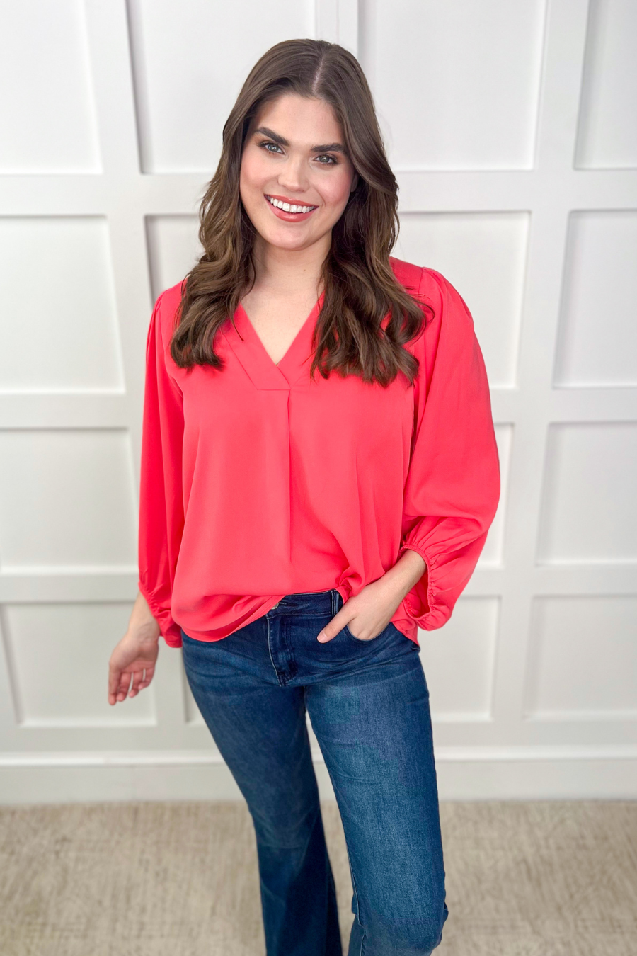 Jamie Balloon Sleeve Top - Jess Lea Wholesale