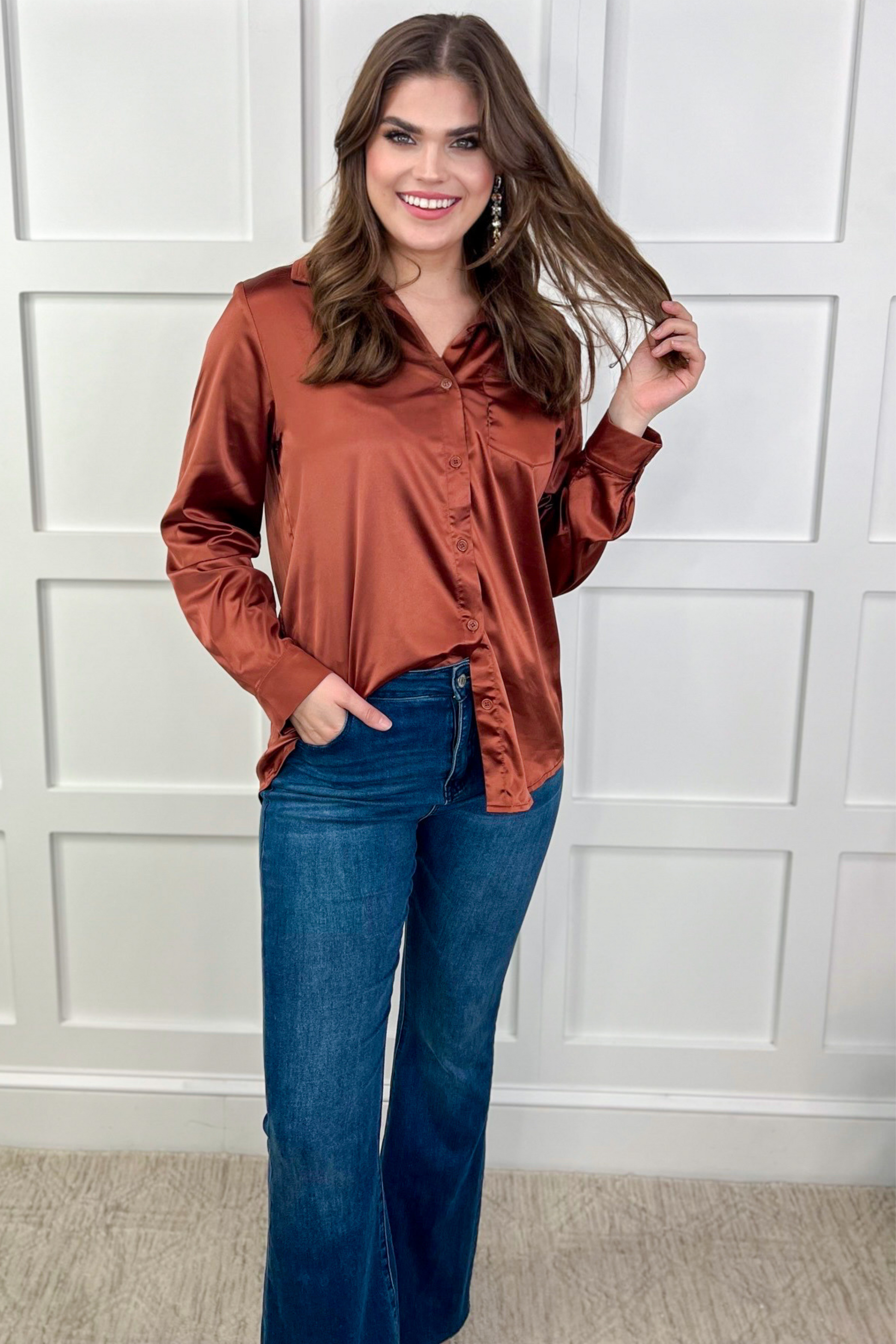 Boss Babe Button Up Top - Jess Lea Wholesale