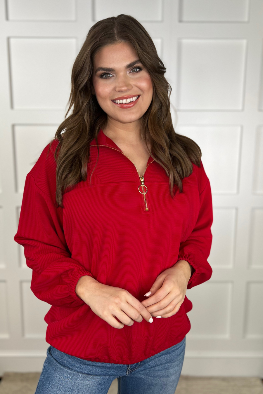 Levi Ribbed Quarter Zip Pullover