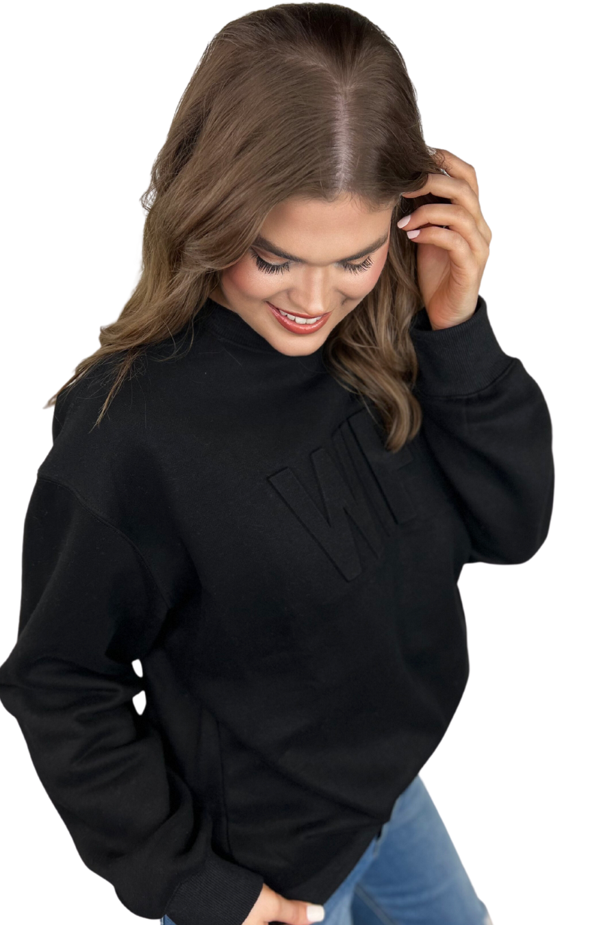 Wife Embossed Sweatshirt