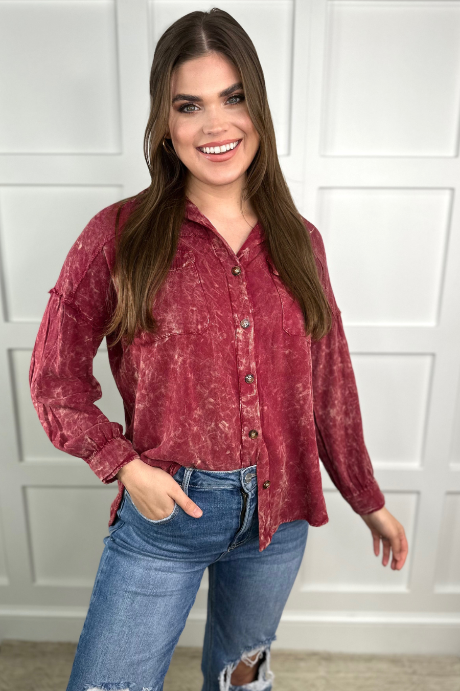 Dean Button Up Top - Jess Lea Wholesale