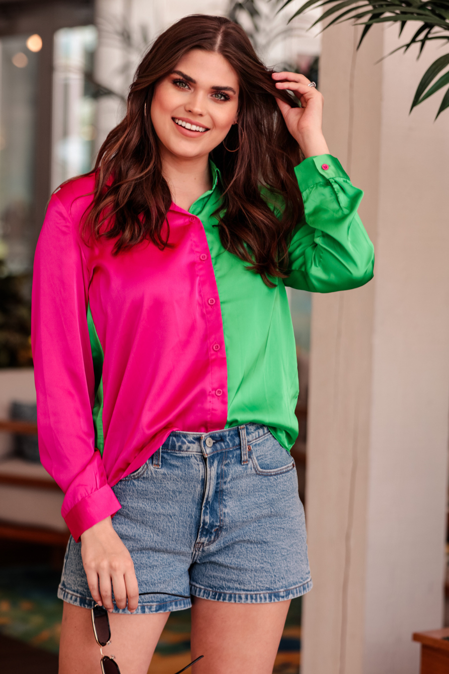 On Trend Button Up Top - Jess Lea Wholesale