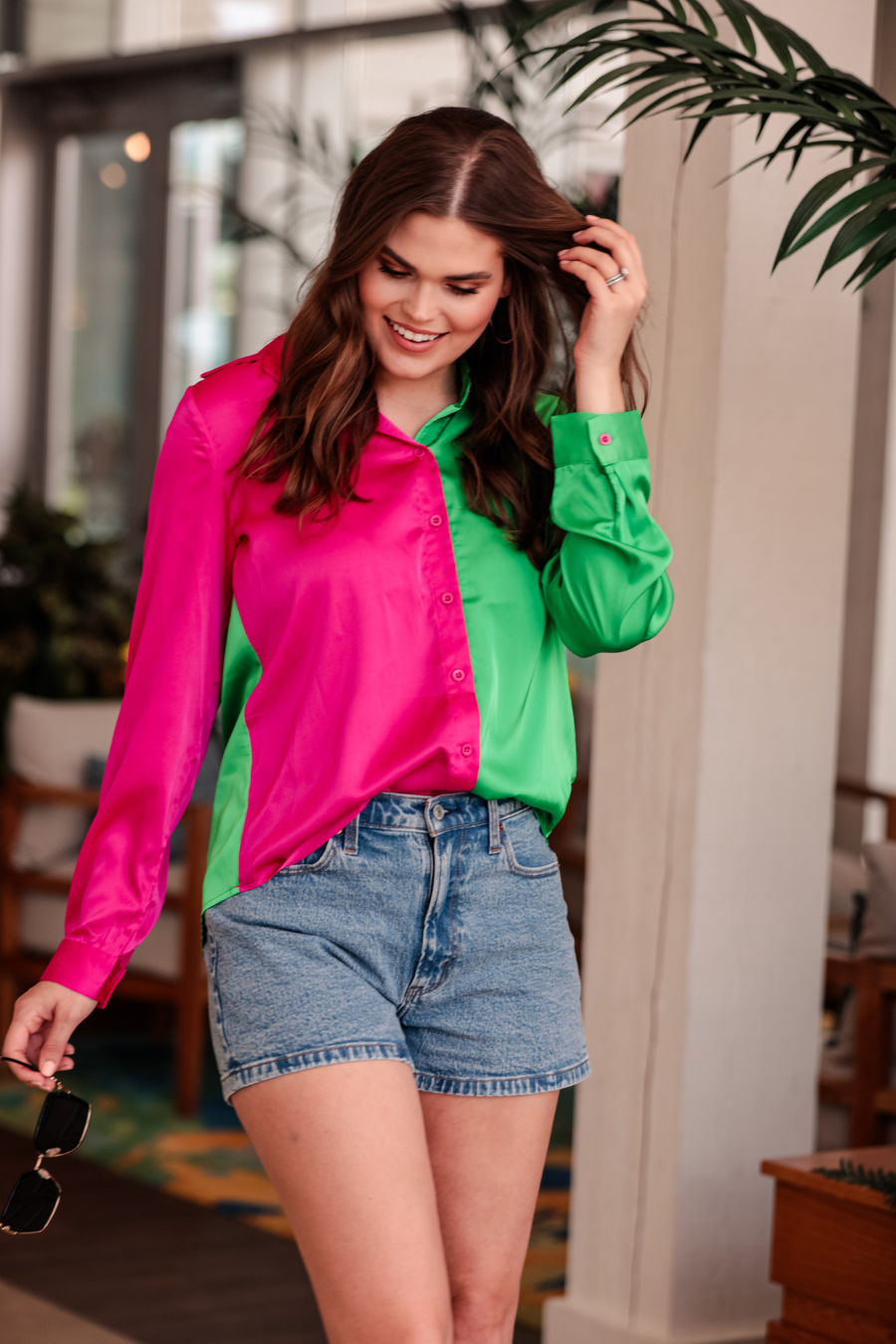 On Trend Button Up Top - Jess Lea Wholesale