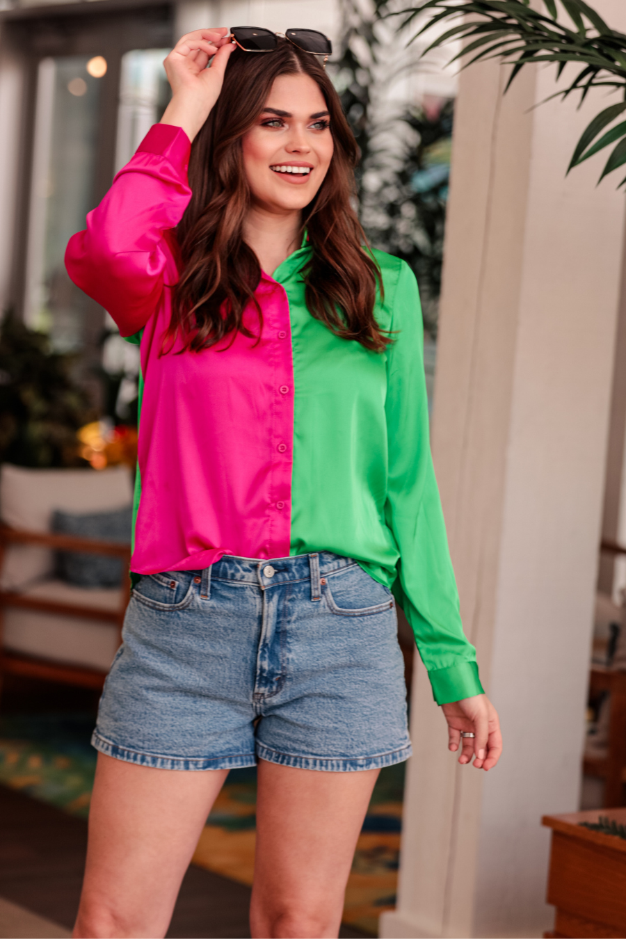 On Trend Button Up Top - Jess Lea Wholesale