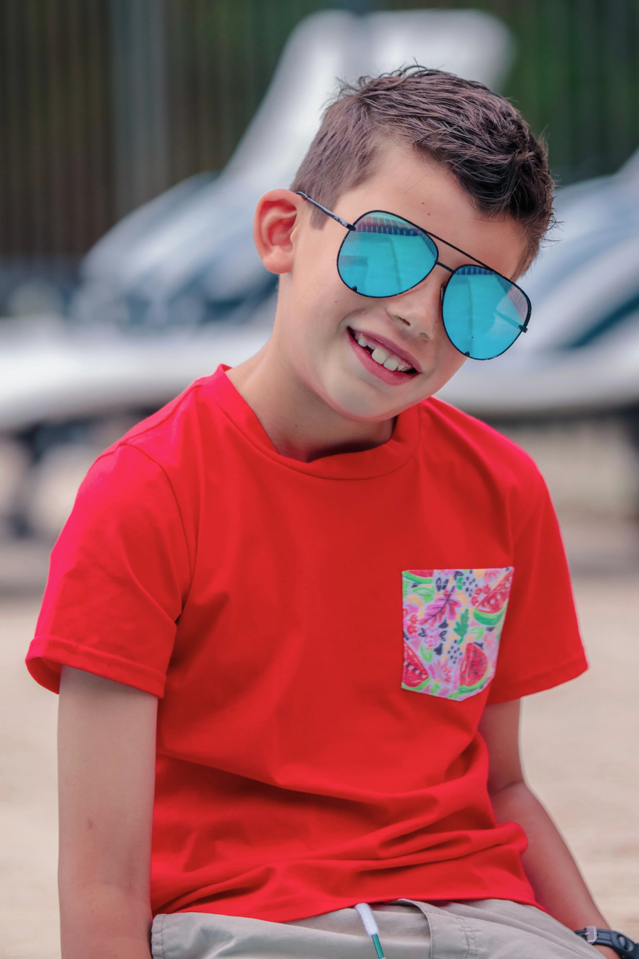 Kids In The Summertime Pocket T-Shirt - Jess Lea Wholesale