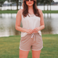 All Natural Solid Drawstring Everyday Shorts - Jess Lea Wholesale