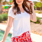 Rebel Floral Drawstring Everyday Shorts - Jess Lea Wholesale