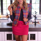Patterned In Plaid Puffer Vest