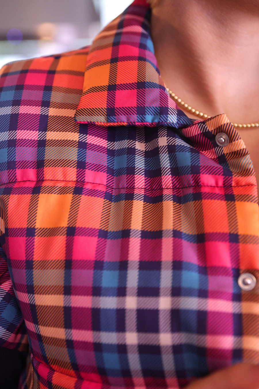 Patterned In Plaid Puffer Vest