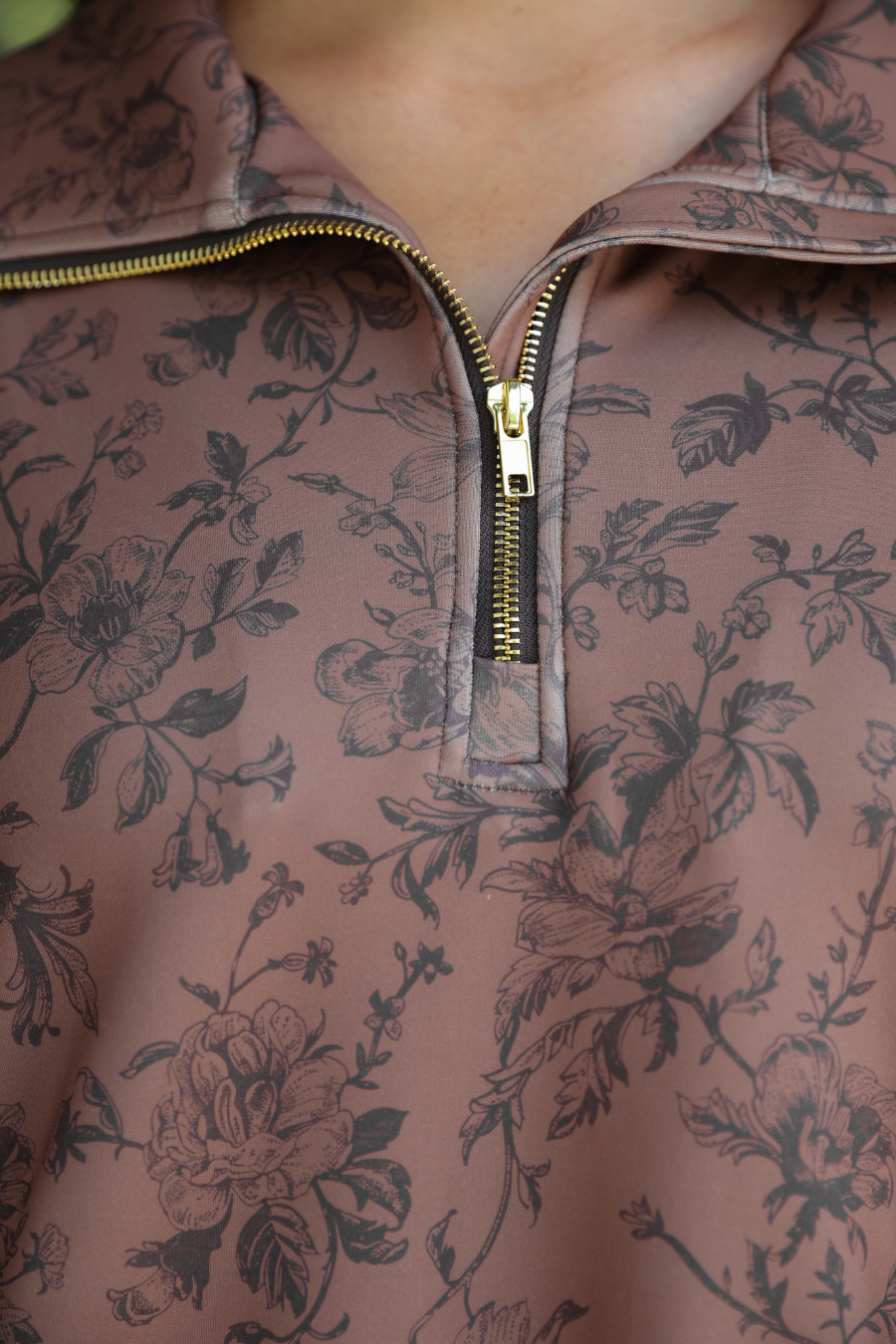 Everyday Pullover- Rosewood Bloom