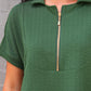 PREORDER- Ezra Textured Zipper Dress- Olive
