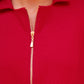 PREORDER- Ezra Textured Zipper Dress- Red