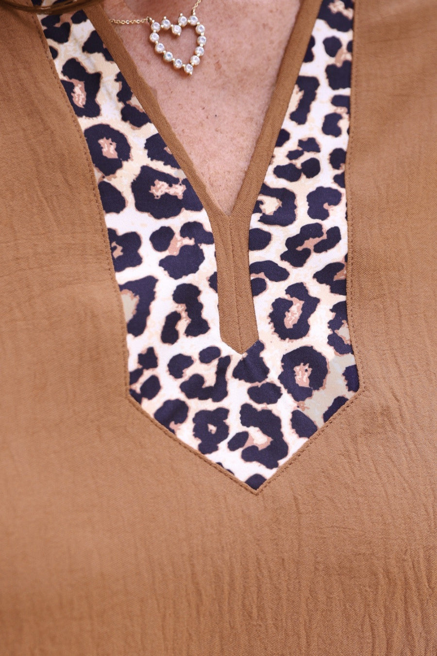 Ava Flutter Sleeve Blouse- Safari Chic